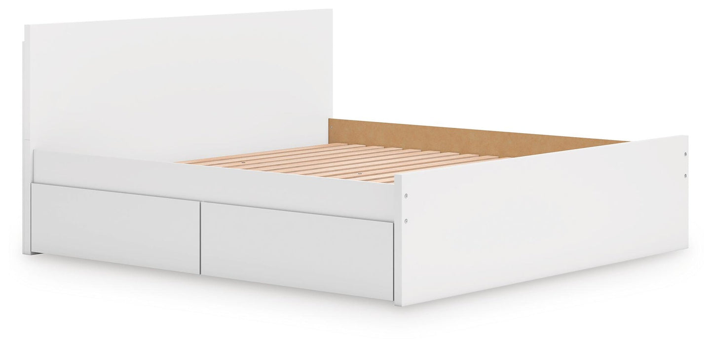 Onita  Panel Platform Bed With 2 Side Storage