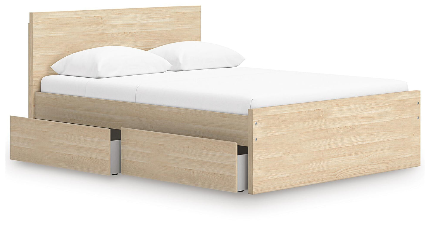 Onita  Panel Platform Bed With 2 Side Storage