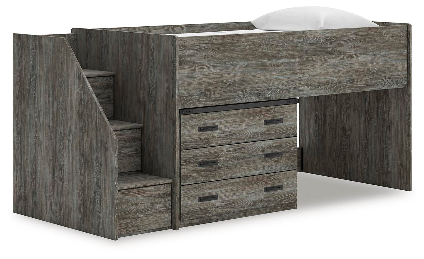 Frandern  Loft Bed With Drawer Storage