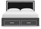 Zuraleus  Upholstered Panel Storage Bed