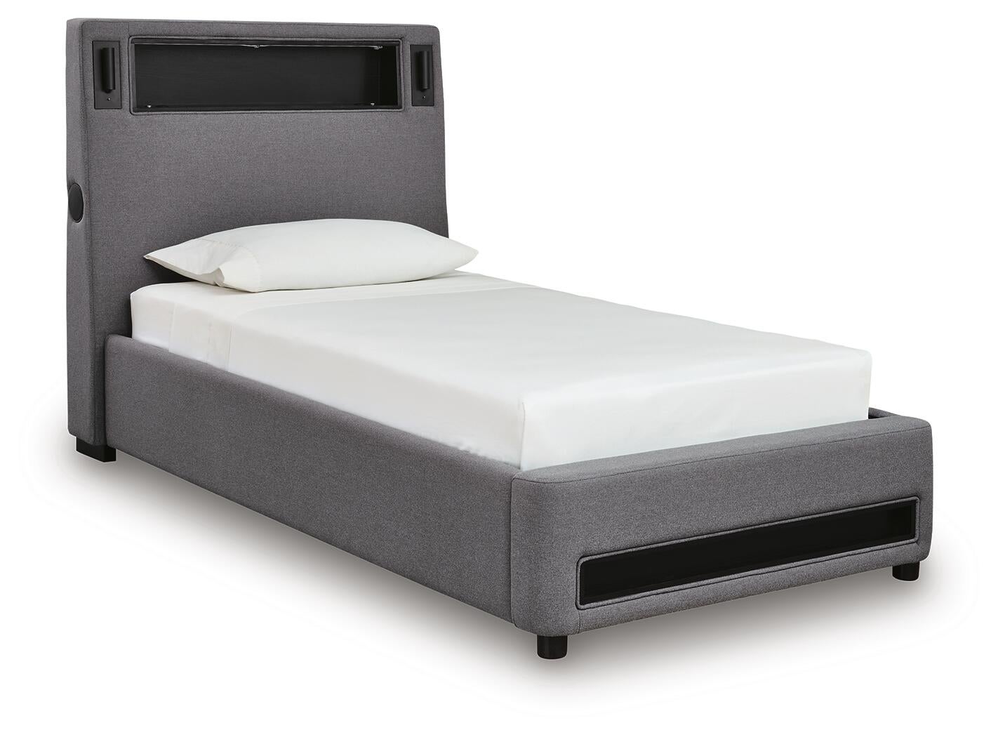 Verishaw  Upholstered Bed With Wireless Audio