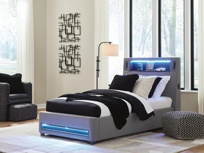 Verishaw  Upholstered Bed With Wireless Audio