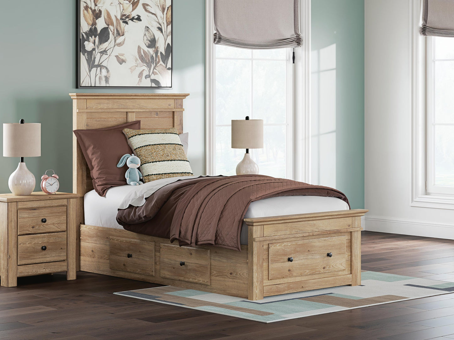 Makidern  Panel Storage Bed