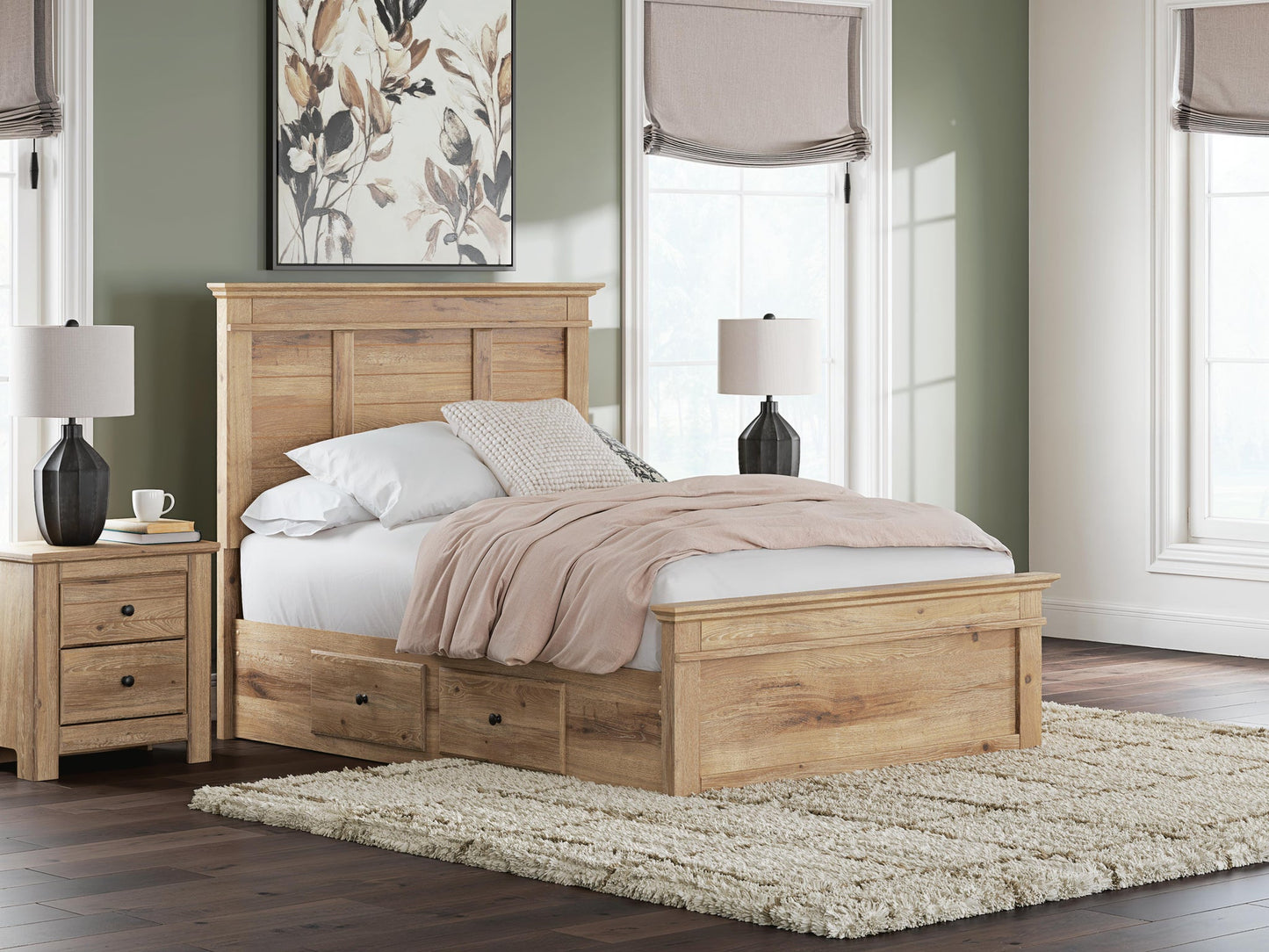 Makidern  Panel Storage Bed