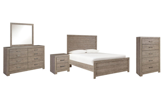 Culverbach  Panel Bed, Dresser, Mirror, Chest And Nightstand