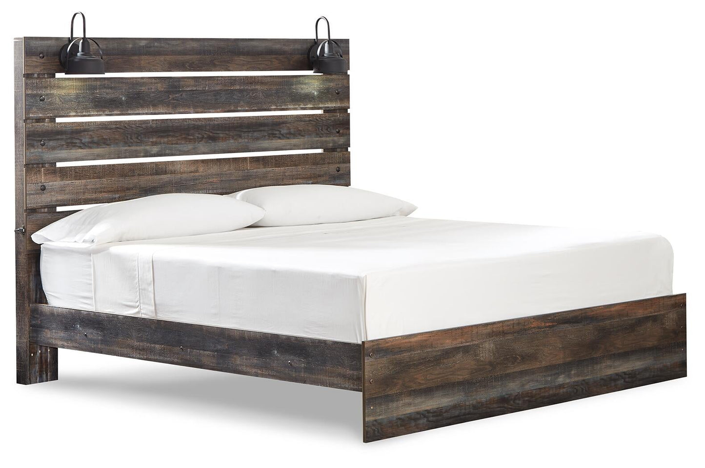 Drystan  Panel Bed With Mirrored Dresser