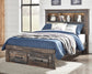 Drystan  Bookcase Bed With 2 Storage Drawers, Dresser, Mirror, Chest And Nightstand
