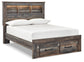 Drystan  Bookcase Bed With 2 Storage Drawers, Dresser, Mirror, Chest And Nightstand