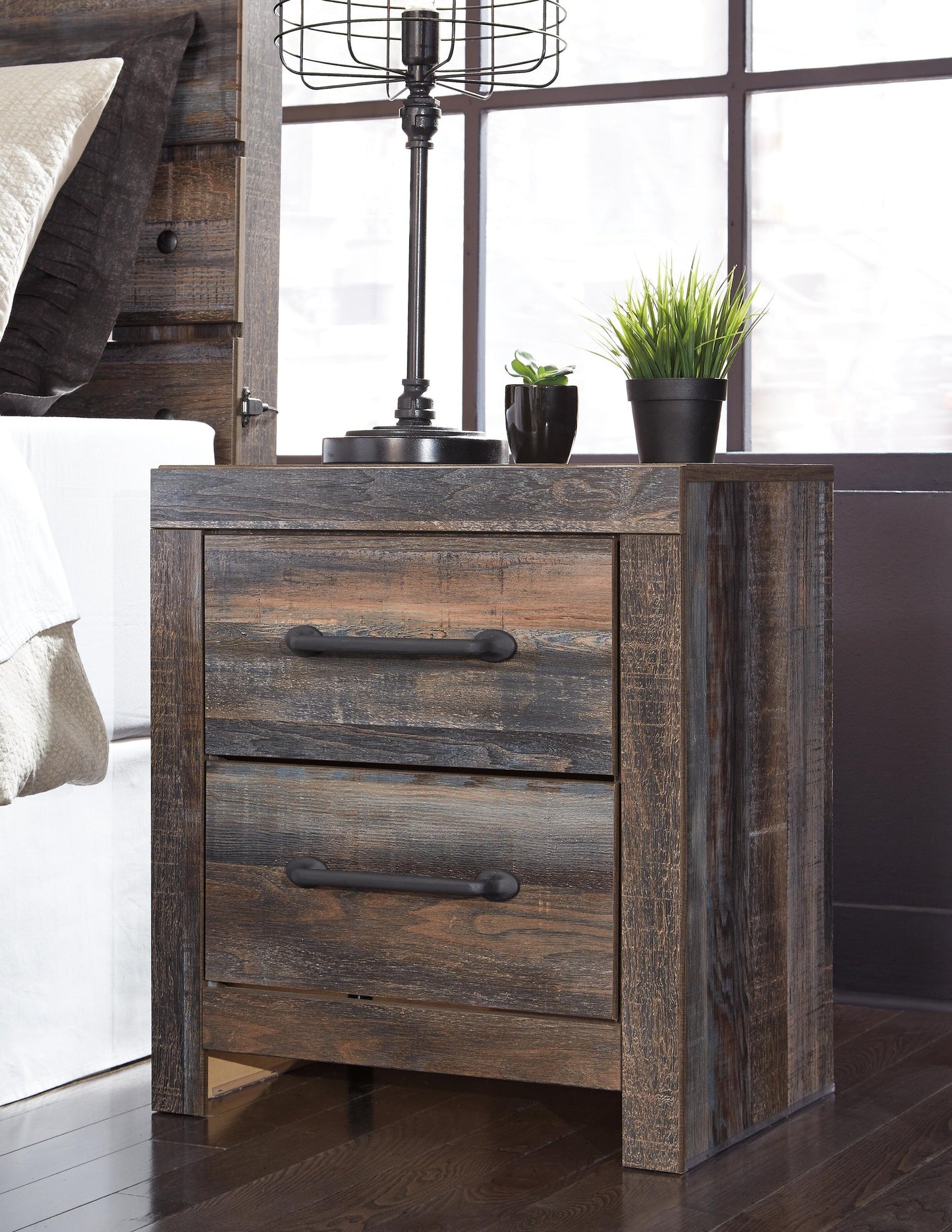 Drystan  Bookcase Bed With 2 Storage Drawers, Dresser, Mirror, Chest And Nightstand
