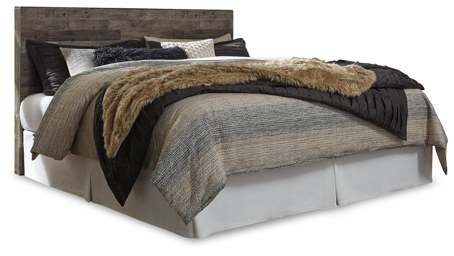 Derekson  Panel Headboard Bed With Mirrored Dresser