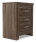 Juararo /California King Panel Headboard Bed With Mirrored Dresser, Chest And Nightstand