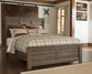 Juararo  Panel Bed With Mirrored Dresser, Chest And Nightstand