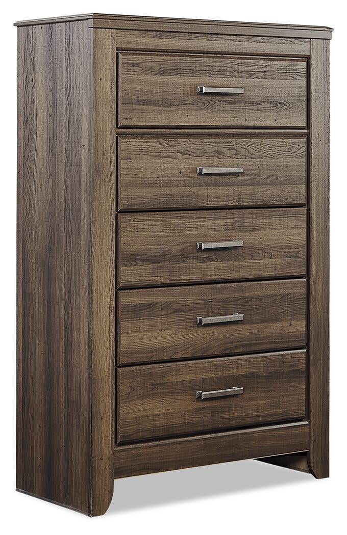 Juararo  Poster Bed With Mirrored Dresser, Chest And Nightstand