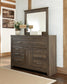 Juararo California  Panel Bed With Mirrored Dresser, Chest And Nightstand