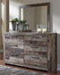 Derekson  Panel Headboard Bed With Mirrored Dresser, Chest And Nightstand