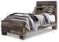 Derekson  Panel Bed With Mirrored Dresser, Chest And Nightstand