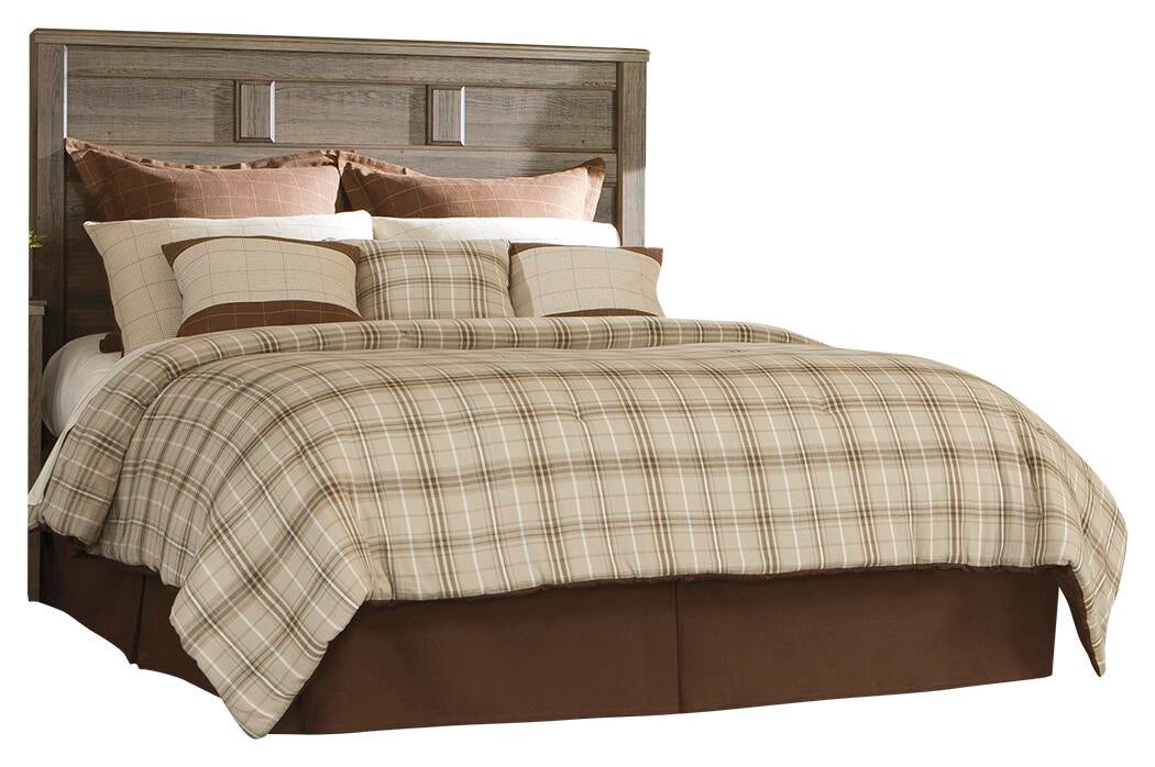 Juararo  Panel Headboard Bed With Mirrored Dresser, Chest And Nightstand