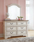 Realyn  Panel Bed With Mirrored Dresser