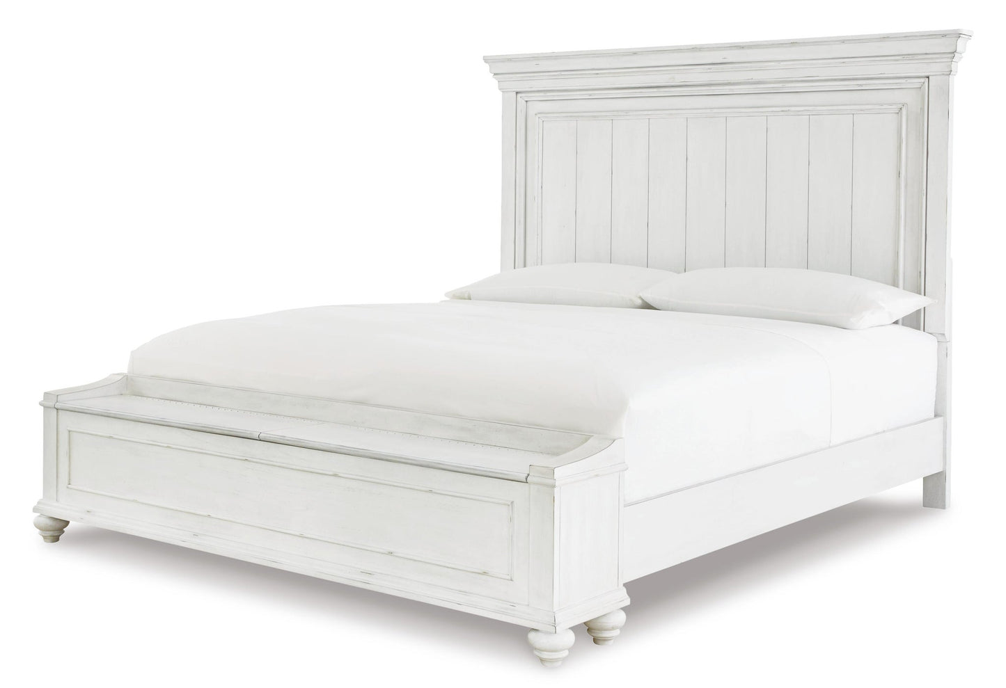 Kanwyn  Panel Bed With Storage With Mirrored Dresser, Chest And Nightstand