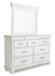 Kanwyn  Panel Bed With Mirrored Dresser, Chest And Nightstand