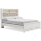 Altyra  Panel Bookcase Bed With Mirrored Dresser