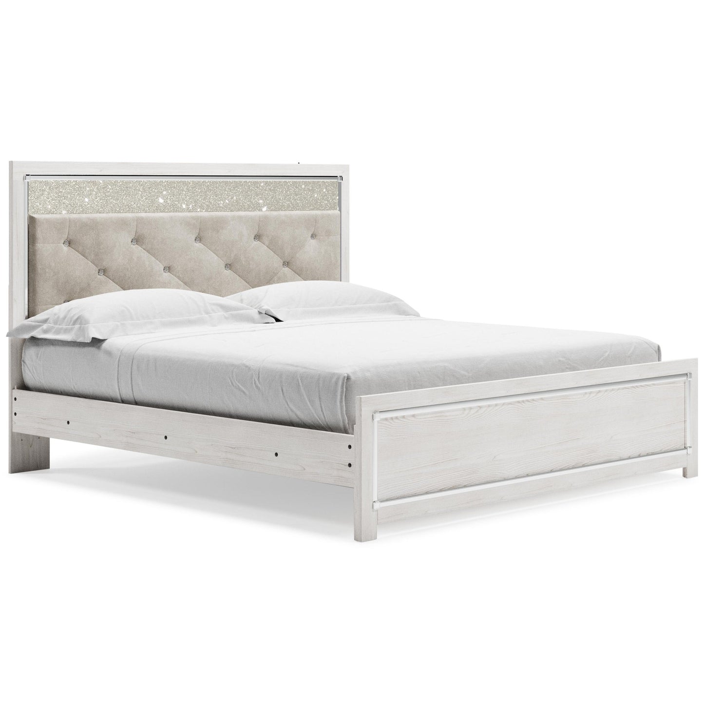 Altyra  Panel Bed With Mirrored Dresser, Chest And Nightstand