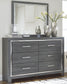 Lodanna  Panel Bed With 2 Storage Drawers, Dresser, Mirror And Nightstand