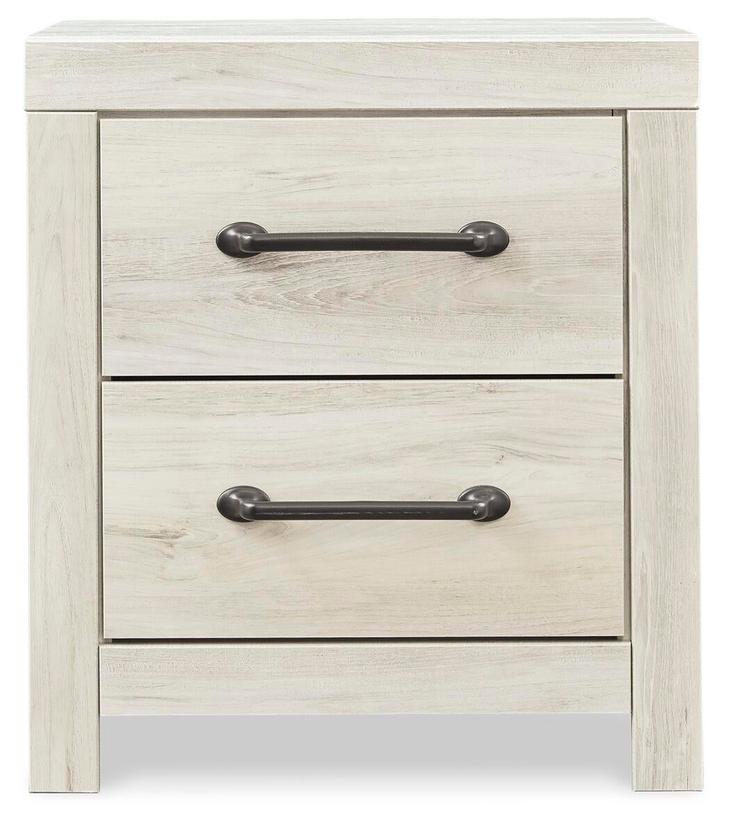 Cambeck  Panel Bed With 2 Storage Drawers With Mirrored Dresser And Nightstand