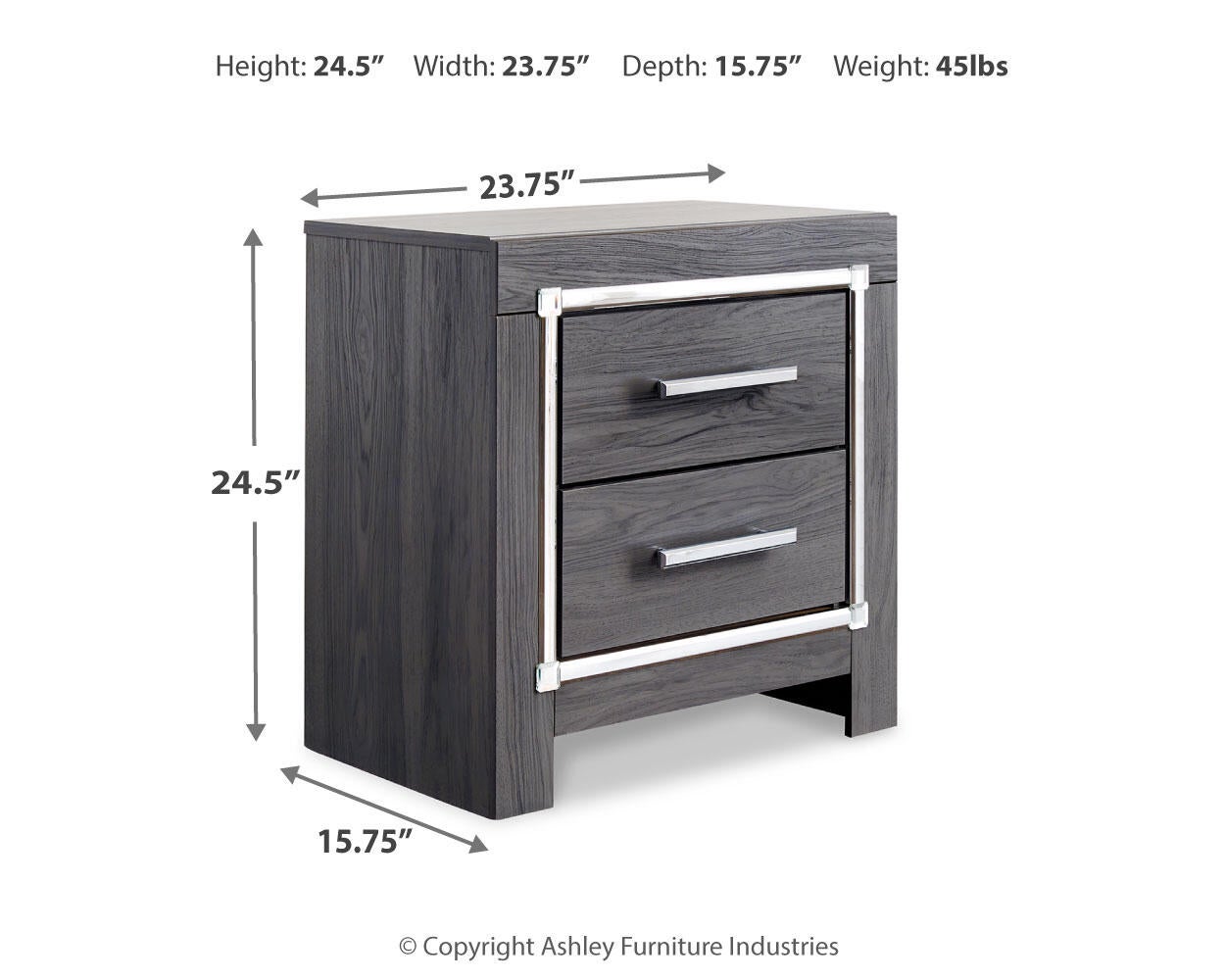 Lodanna  Panel Bed With Mirrored Dresser And Nightstand