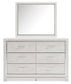 Altyra  Upholstered Storage Bed With Mirrored Dresser And Nightstand