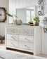 Paxberry  Panel Bed With Mirrored Dresser, Chest And Nightstand
