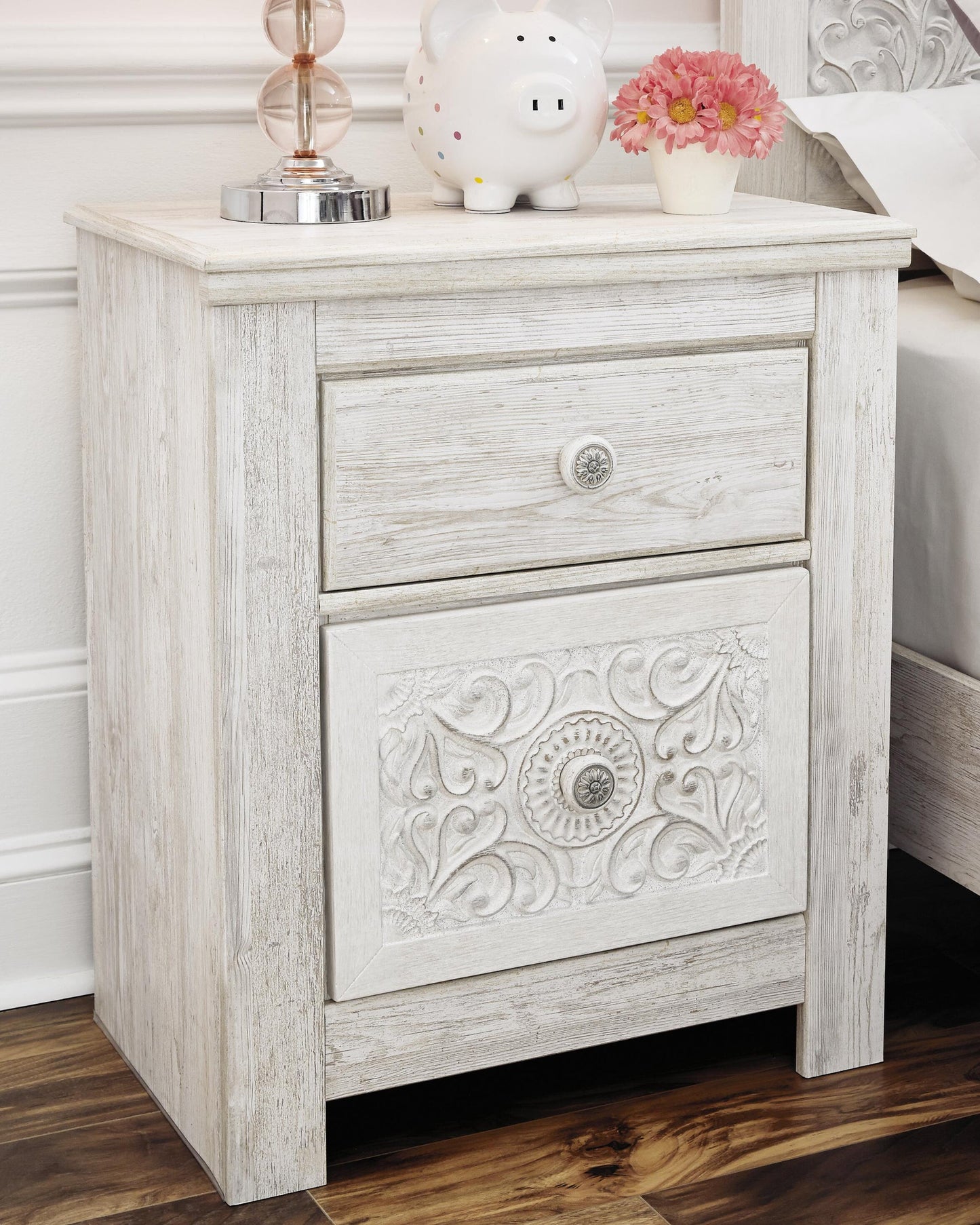 Paxberry  Panel Bed With Mirrored Dresser, Chest And Nightstand