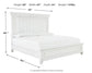Kanwyn  Panel Bed With Mirrored Dresser, Chest And Nightstand