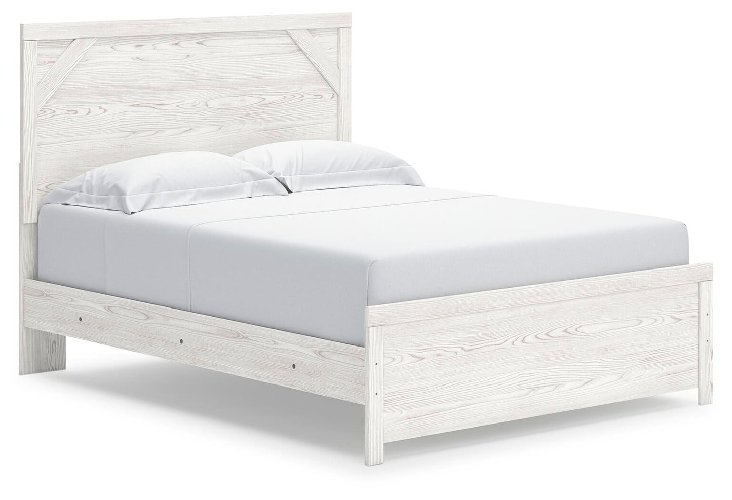 Gerridan  Panel Bed With Mirrored Dresser