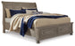 Lettner  Sleigh Bed With 2 Storage Drawers With Mirrored Dresser
