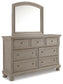 Lettner  Sleigh Bed With 2 Storage Drawers With Mirrored Dresser, Chest And Nightstand