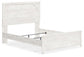 Gerridan  Panel Bed With Mirrored Dresser And Nightstand