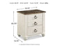 Willowton  Sleigh Bed With Mirrored Dresser And Nightstand