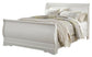 Anarasia  Sleigh Bed With Mirrored Dresser And Nightstand