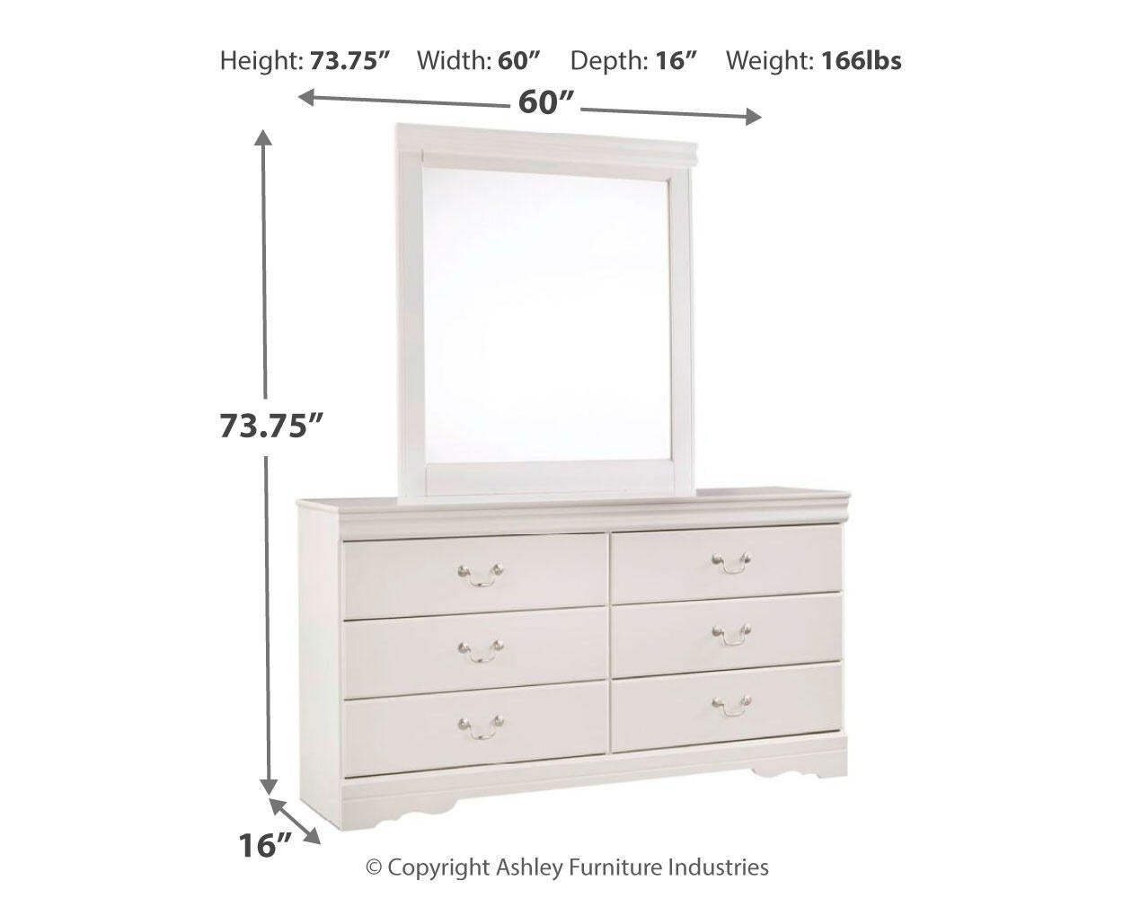 Anarasia  Sleigh Bed With Mirrored Dresser And Nightstand