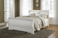 Anarasia  Sleigh Bed With Mirrored Dresser And Nightstand