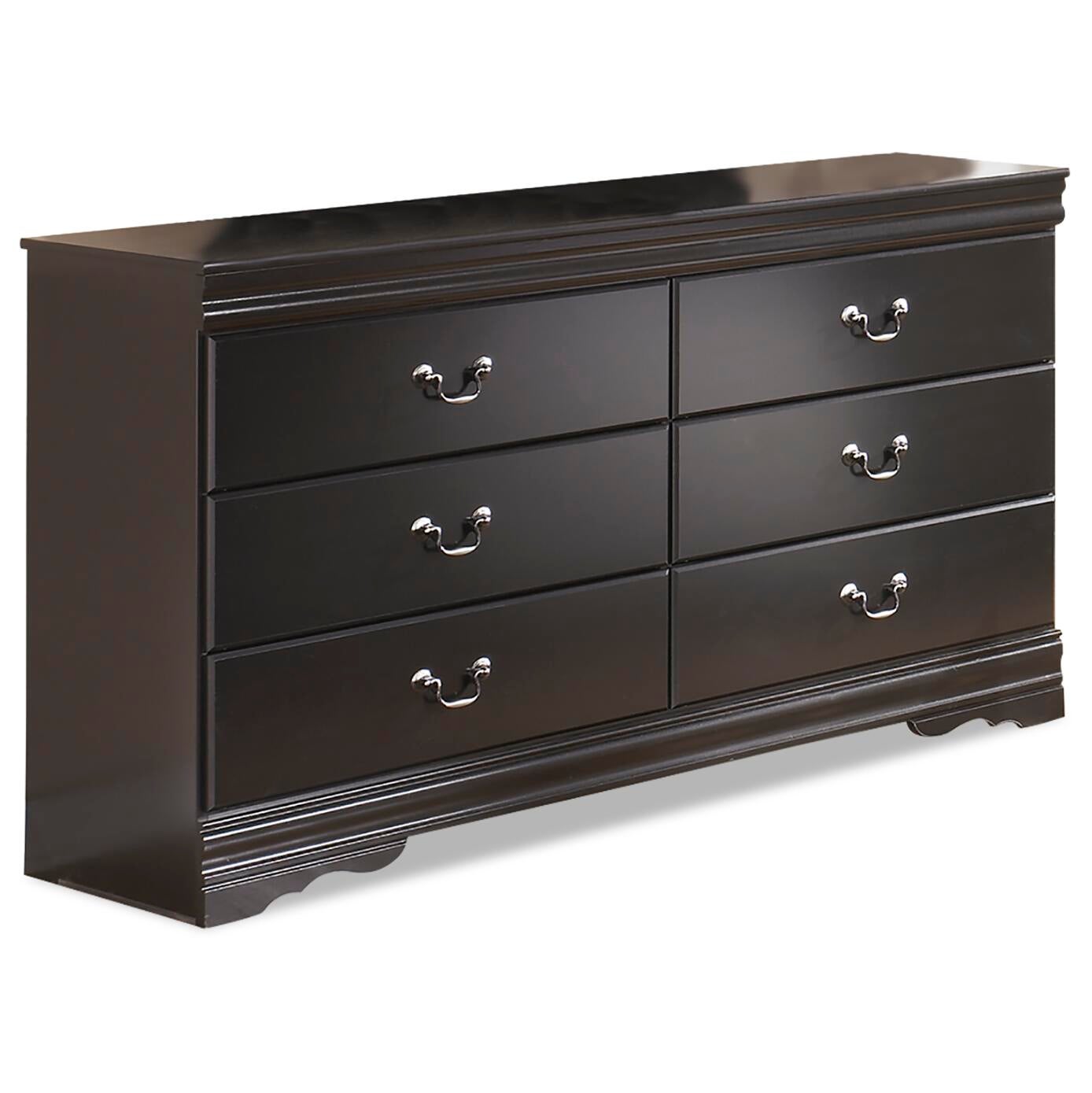 Huey Vineyard  Sleigh Bed With Mirrored Dresser And Nightstand