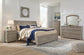 Lettner  Sleigh Bed With 2 Storage Drawers With Mirrored Dresser