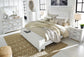 Kanwyn  Panel Bed With Storage With Mirrored Dresser, Chest And Nightstand