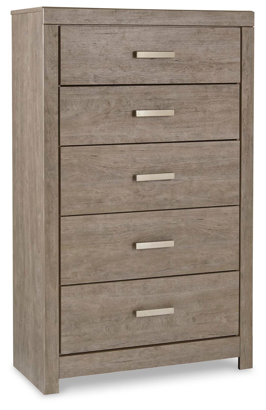 Culverbach  Panel Bed With Mirrored Dresser, Chest And Nightstand