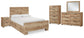 Hyanna  Panel Bed With 2 Side Storage, Dresser, Mirror, Chest And Nightstand