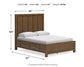 Cabalynn  Panel Bed With Storage With Mirrored Dresser