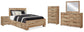 Hyanna  Panel Bed With 2 Side Storage, Dresser, Mirror, Chest And Nightstand