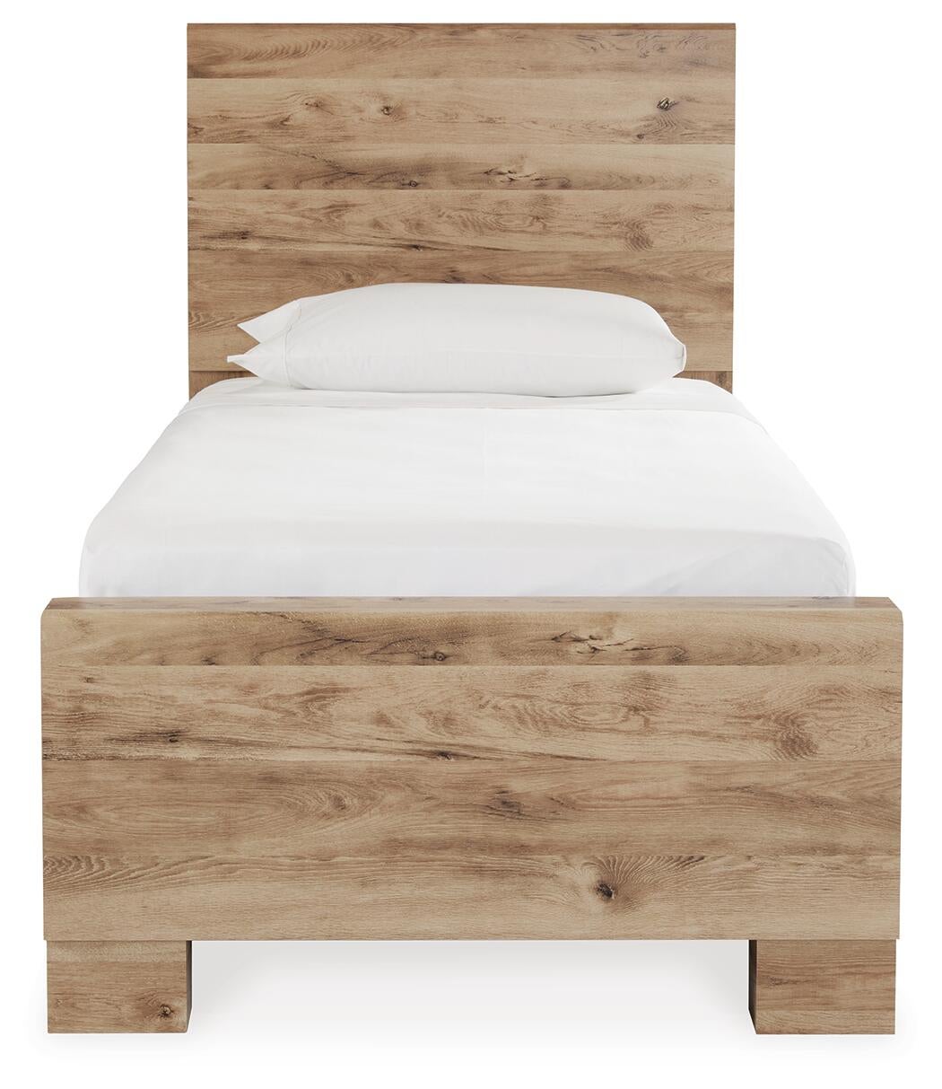 Hyanna  Panel Bed With 2 Side Storage, Dresser, Mirror And Nightstand