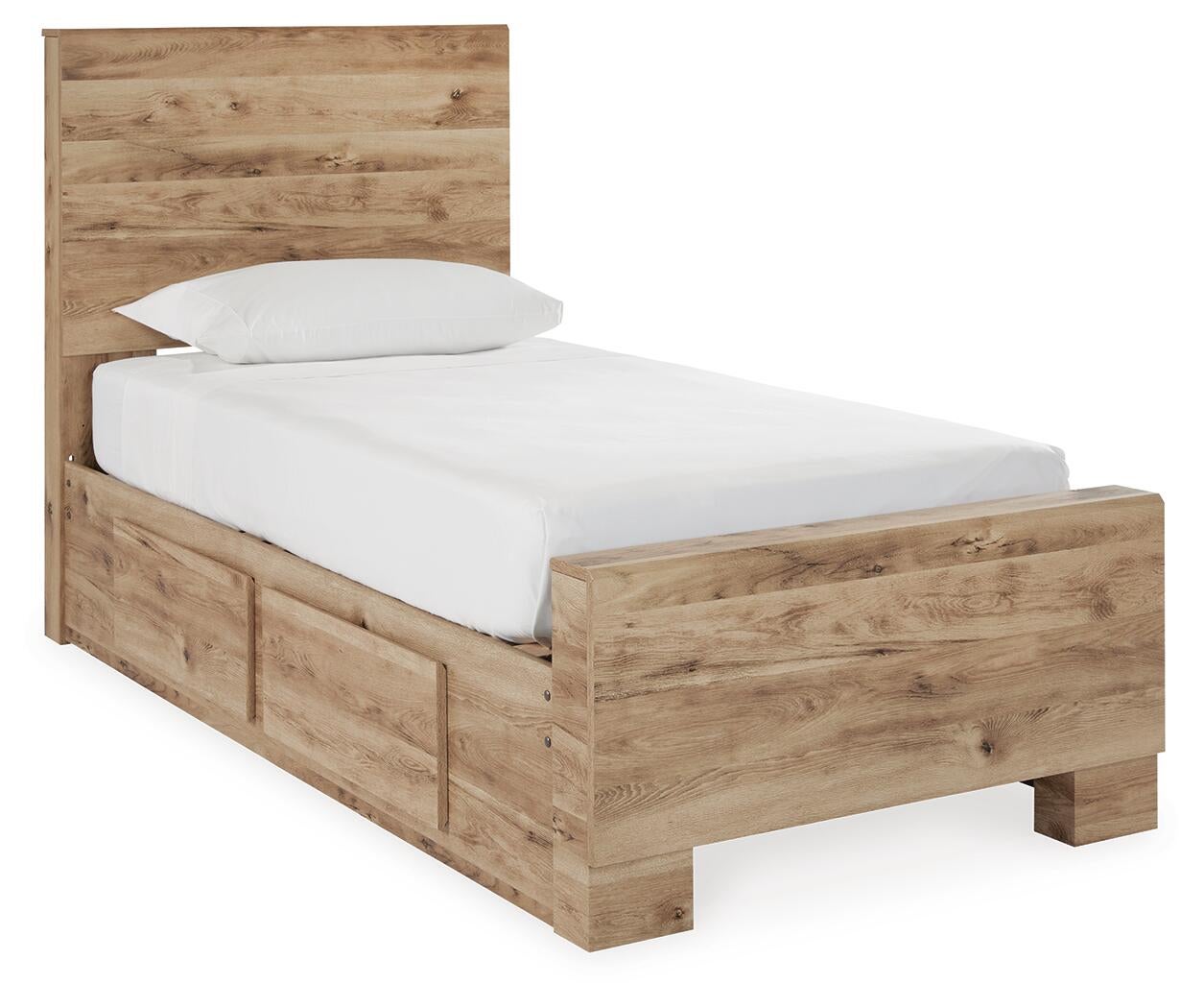 Hyanna  Panel Bed With 2 Side Storage, Dresser, Mirror And Nightstand